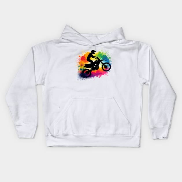 Motocross Kids Hoodie by Vehicles-Art